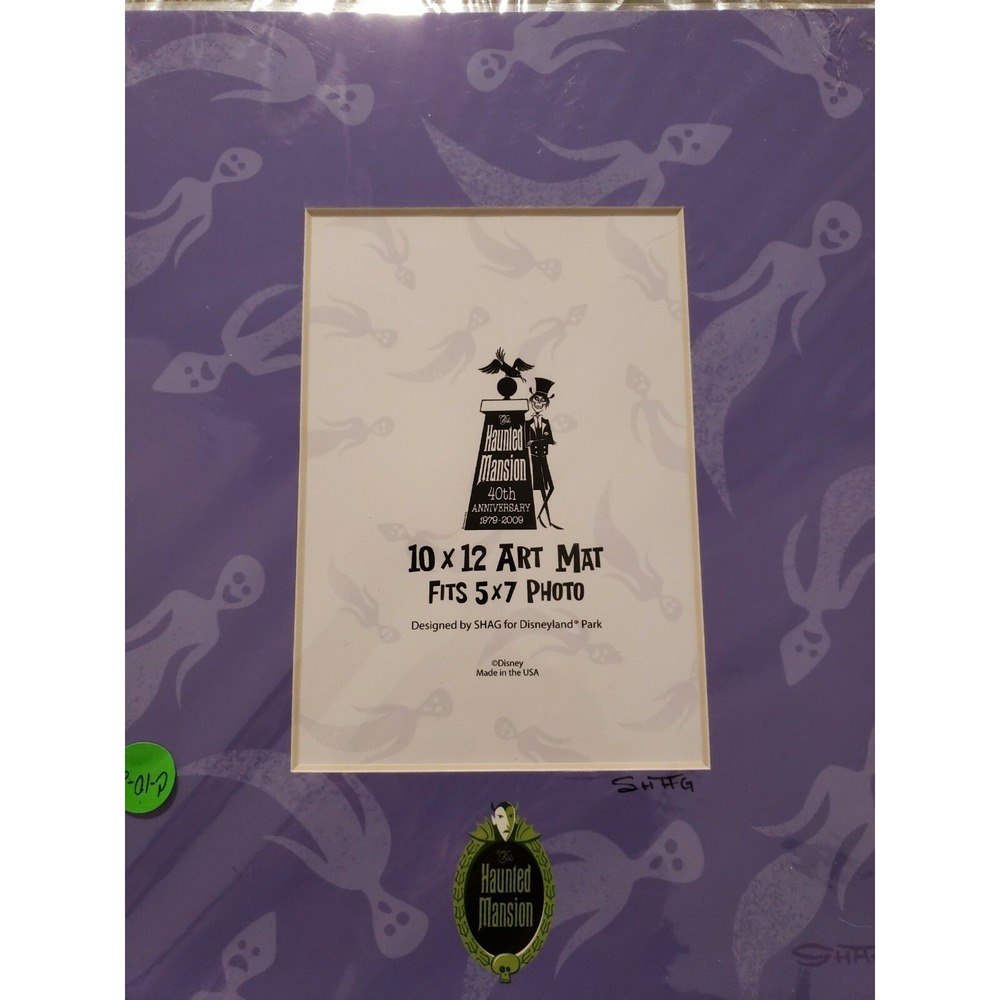 Disney Haunted Mansion SHAG 40th anniversary 10 x 12 art mat SIGNED BY ARTIST #2